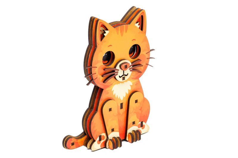 Конструктор дерев'яний Puz-00974" Turbo Cat" PuzzleOk Дер3036 фото