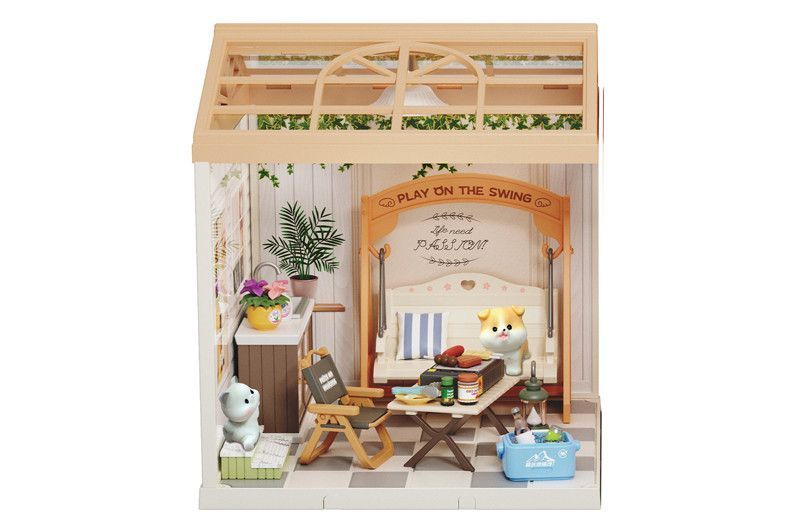 Конструктор 3D румбокс патіо інтер'єр зі світлом Mini House Різ1617 фото