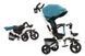 Велосипед триколісний з батьківською ручкою зелений Tilly Flip T-390/1 з підсклянником та багажним кошиком