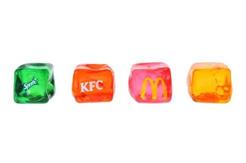 Сквіш антистрес кубик льоду 6 см м'який прозорий спрайт, фанта, KFC Різ1491 фото
