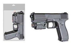 Пістолет P2697A-2 кульки, батарейка, лазер, у пакеті 21,8x14 см. Збр6257 фото