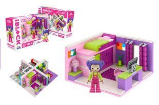 Конструктор Kids hits IBLOCK JUNIOR KH08/001/1 Дівчатка, Спальня Лілі, 184 дет, в комплекті фігури, інструкція, наліпки, коробка Кон8011 фото