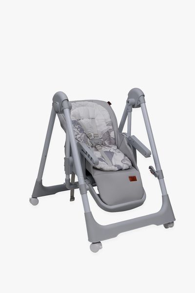 Стілець-гойдалка для годування дитини 2 в 1 VELANO Nomi, light grey 45683 фото