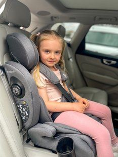 Автокресло на рост до 150 см VELANO Flexo i-Size Isofix Top Tether/ремень серый 48414 фото