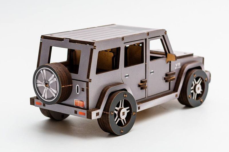 Дерев'яний 3D конструктор "Gelandewagen" 109 дет. Puz-26914 р. 33*16 см. PuzzleOK Дер2691 фото