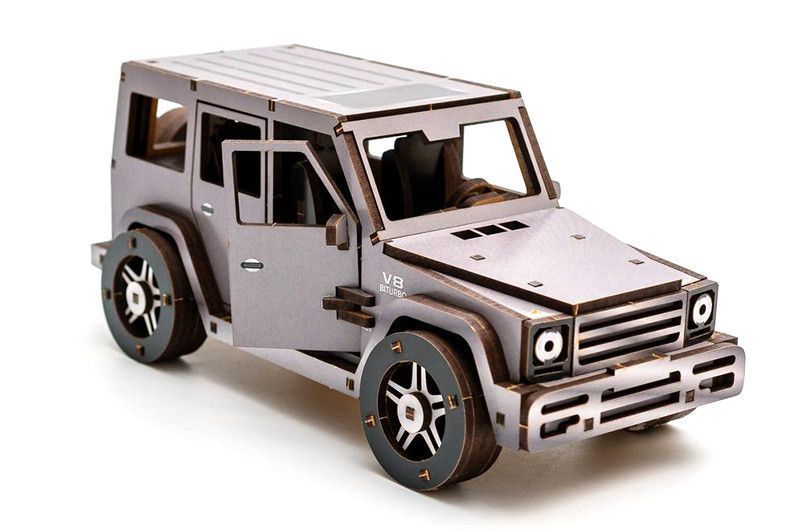 Дерев'яний 3D конструктор "Gelandewagen" 109 дет. Puz-26914 р. 33*16 см. PuzzleOK Дер2691 фото