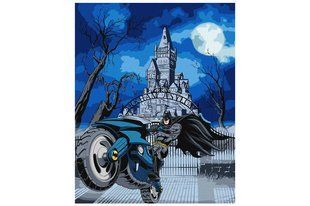 Набір для розпису по номерах KHO8709 WB "Batman: Batcycle з фарбами металік extra" 40х50см IDEYKA Нас0592 фото